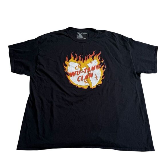 Wu-Tang Clan Band Tee Hip Hop Flames Black Sz 3XL - Picture 1 of 6